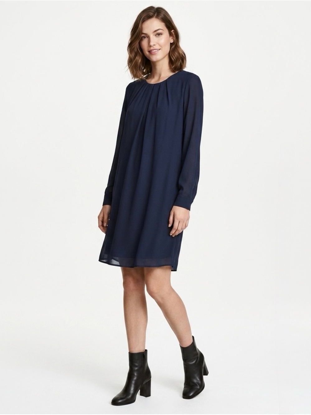 [H&M] Navy Long Lightweight Dress